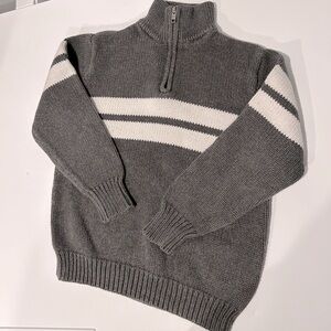 Old Navy Zip Neck Striped Sweater
